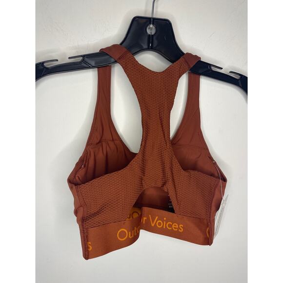 Outdoor Voices Women's Size XXS Sports Bra Rust Orange Activewear Racerback NWT - Picture 3 of 9
